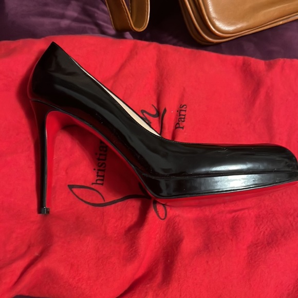 CHRISTIAN LOUBOUTIN BLACK SIMPLE PUMP ,120 mm size 9. - Picture 2 of 10